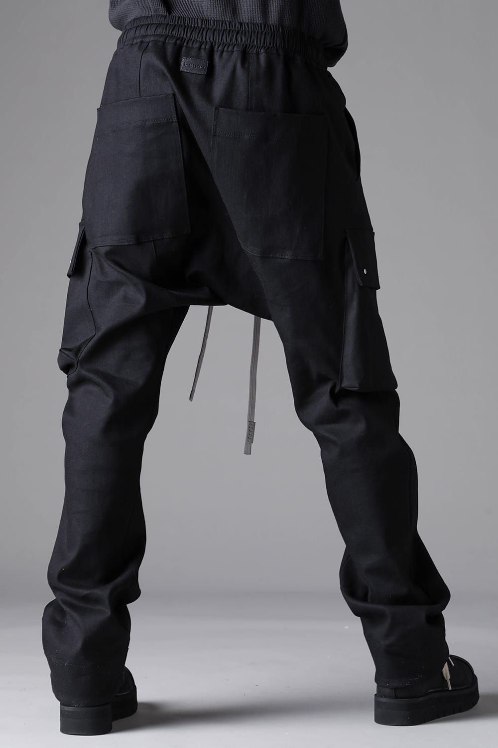 Denim Cargo Flared Pants