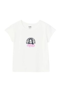 FACE AND LOGO PATCH S/S BABY TEE / ホワイト