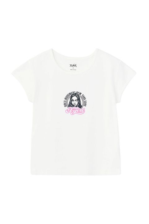 FACE AND LOGO PATCH S/S BABY TEE / ホワイト