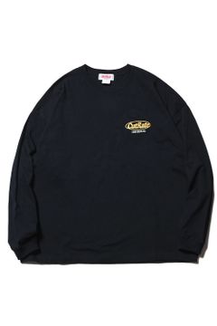 CUTRATE LOGO EMBROIDERY DROP SHOULDER L/S T-SHIRT / ブラック