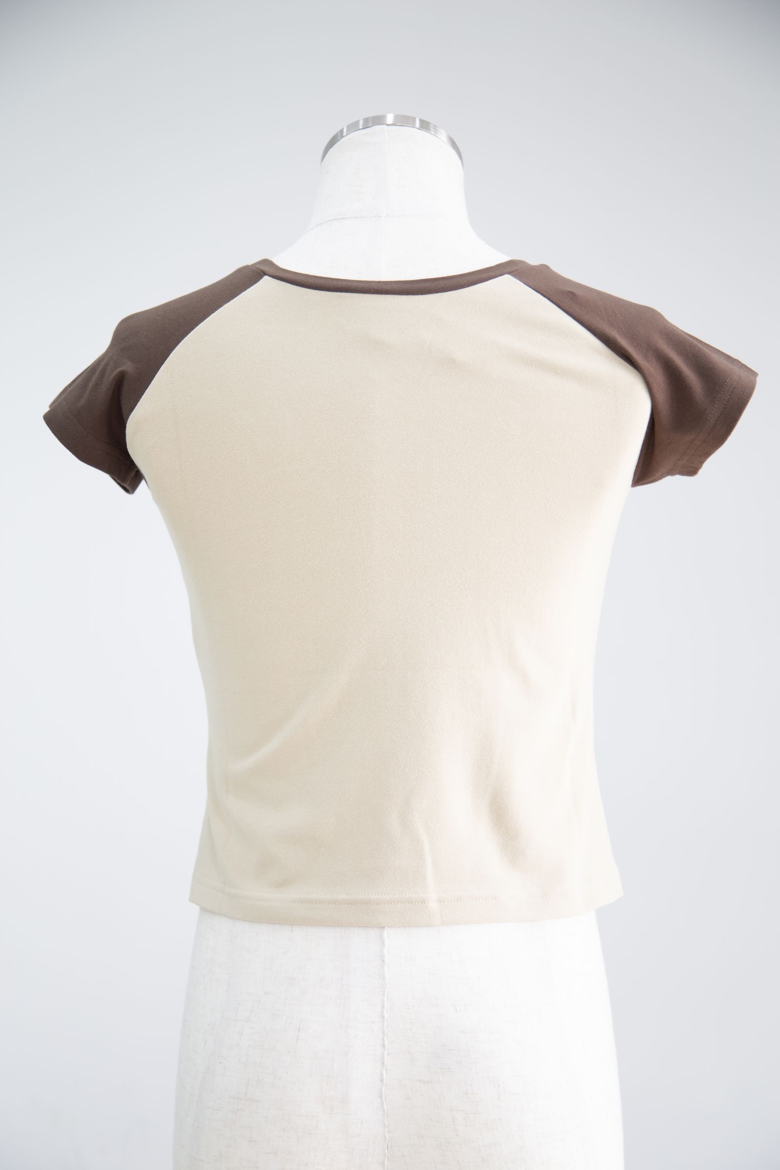 FACE RAGLAN BABY TEE / ベージュ
