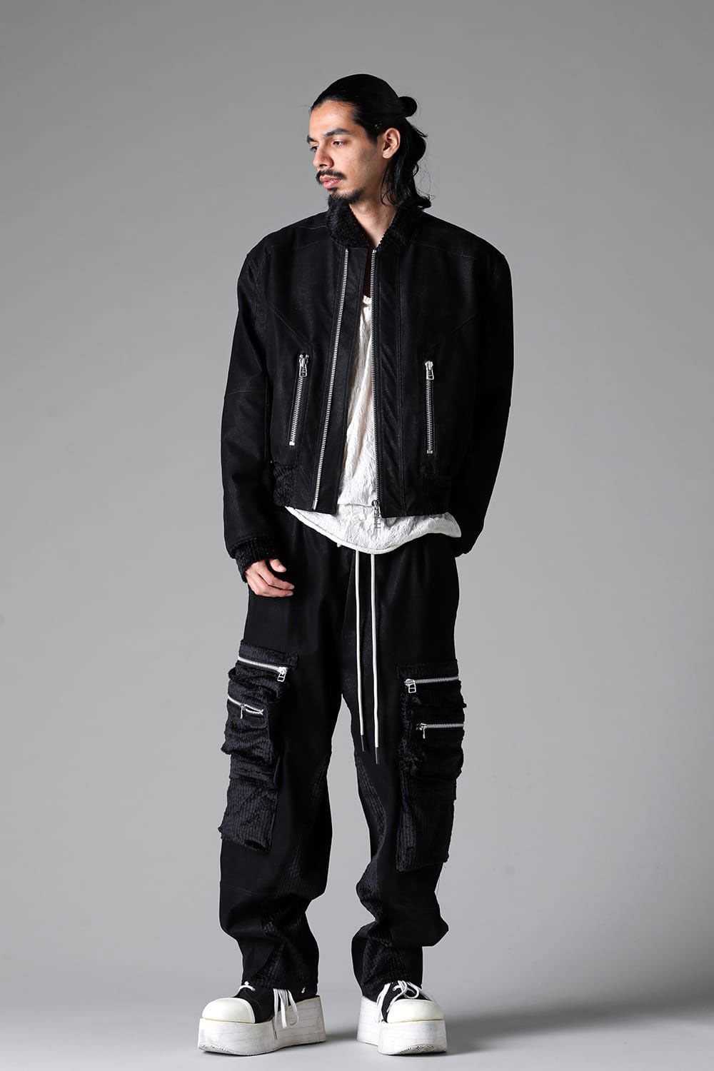 CARGO WIDE PANTS / ブラック