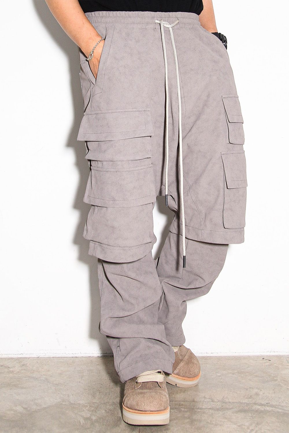 レイヤードブーツカットパンツ / LAYEDER BOOTS CUT / グレー / ag-12009