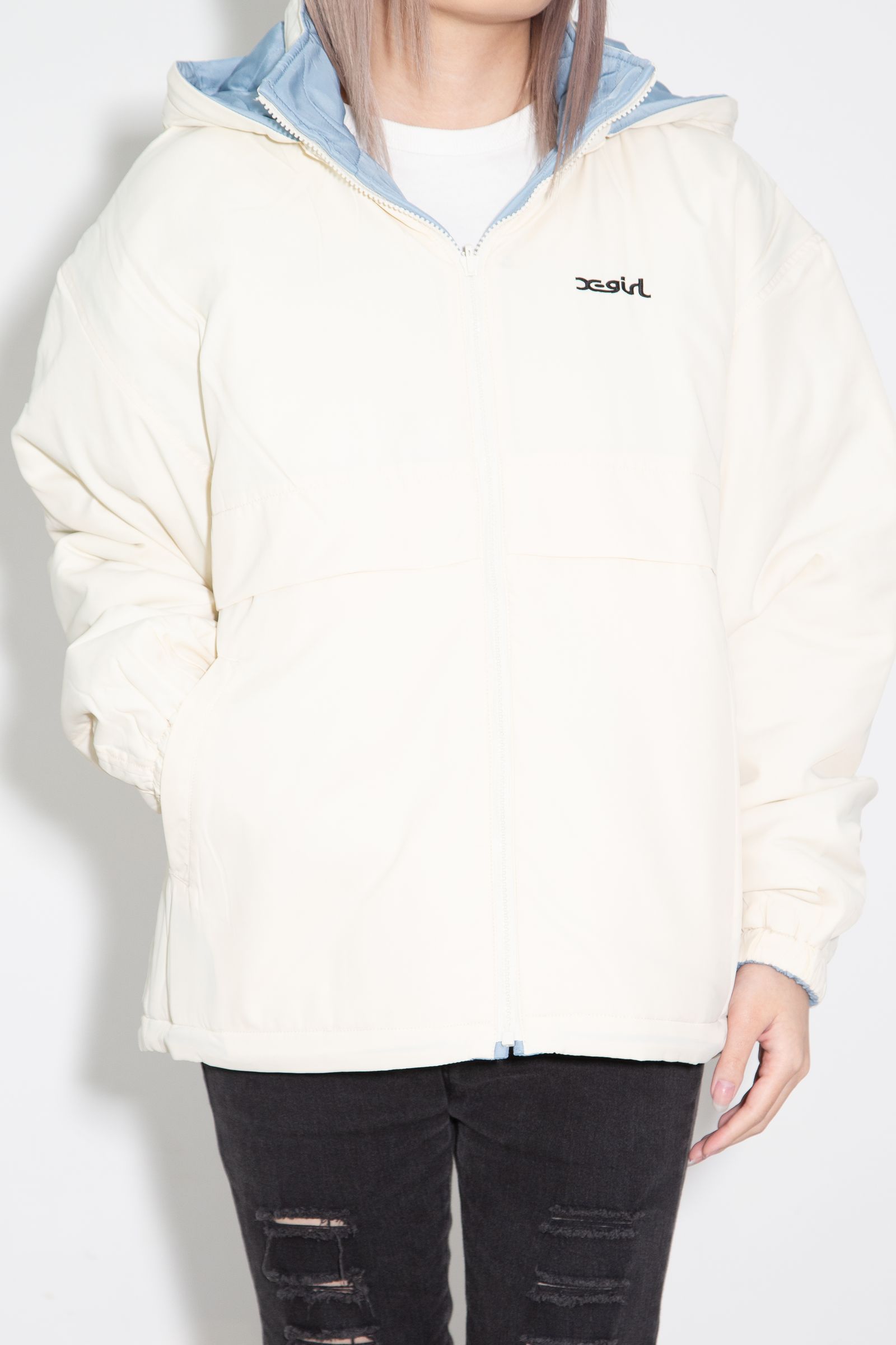 FACE PATCH REVERSIBLE JACKET / ホワイト