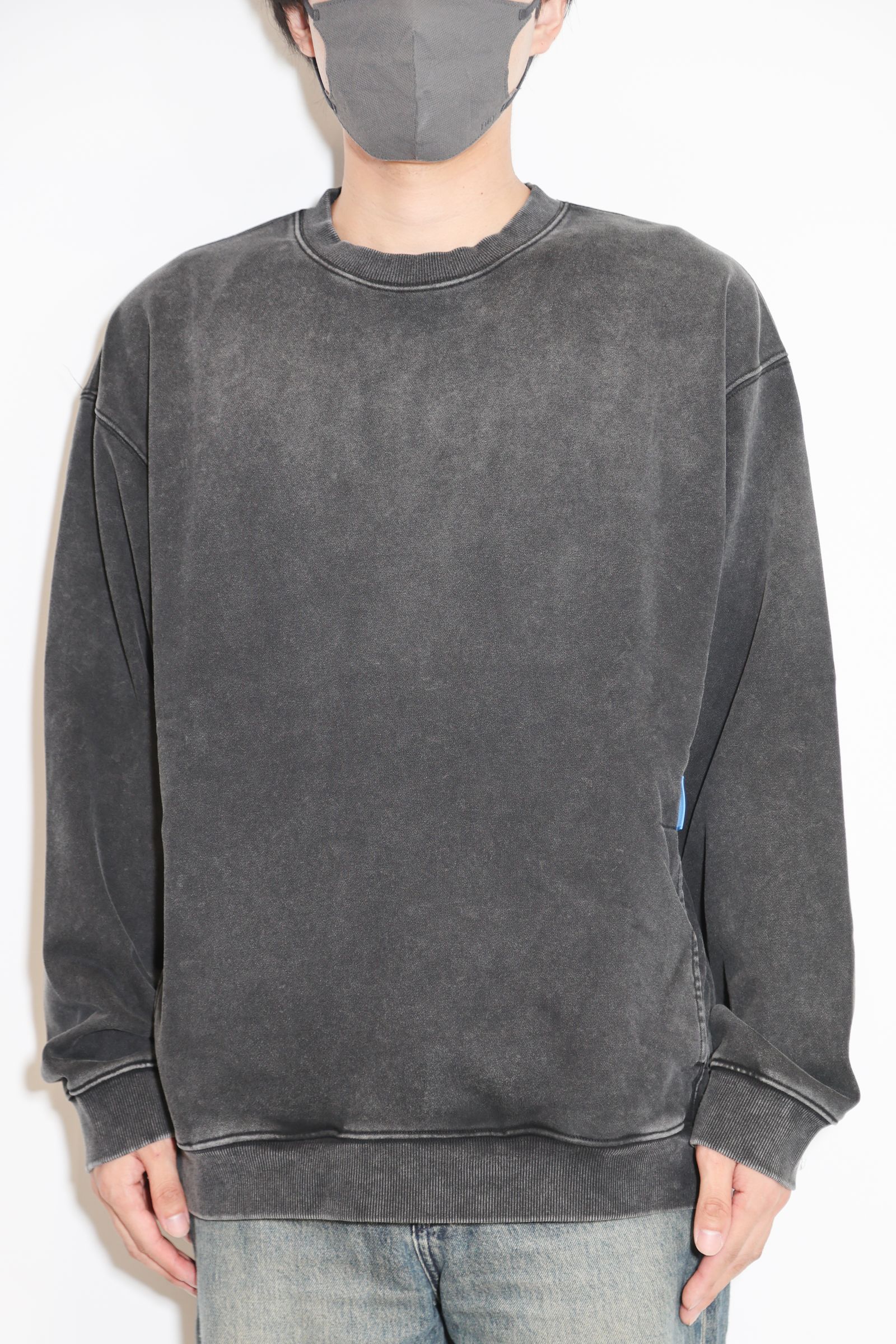 GARMENT DYED CREWNECK / ブラック