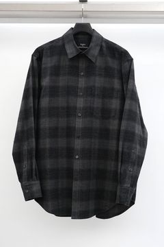 brushed check dress shirt