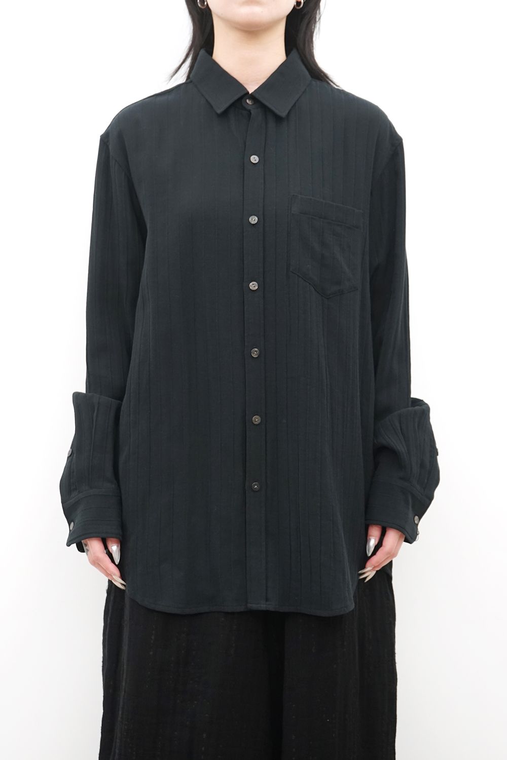 Shadow-Stripe Double-Gauze Dress Shirt