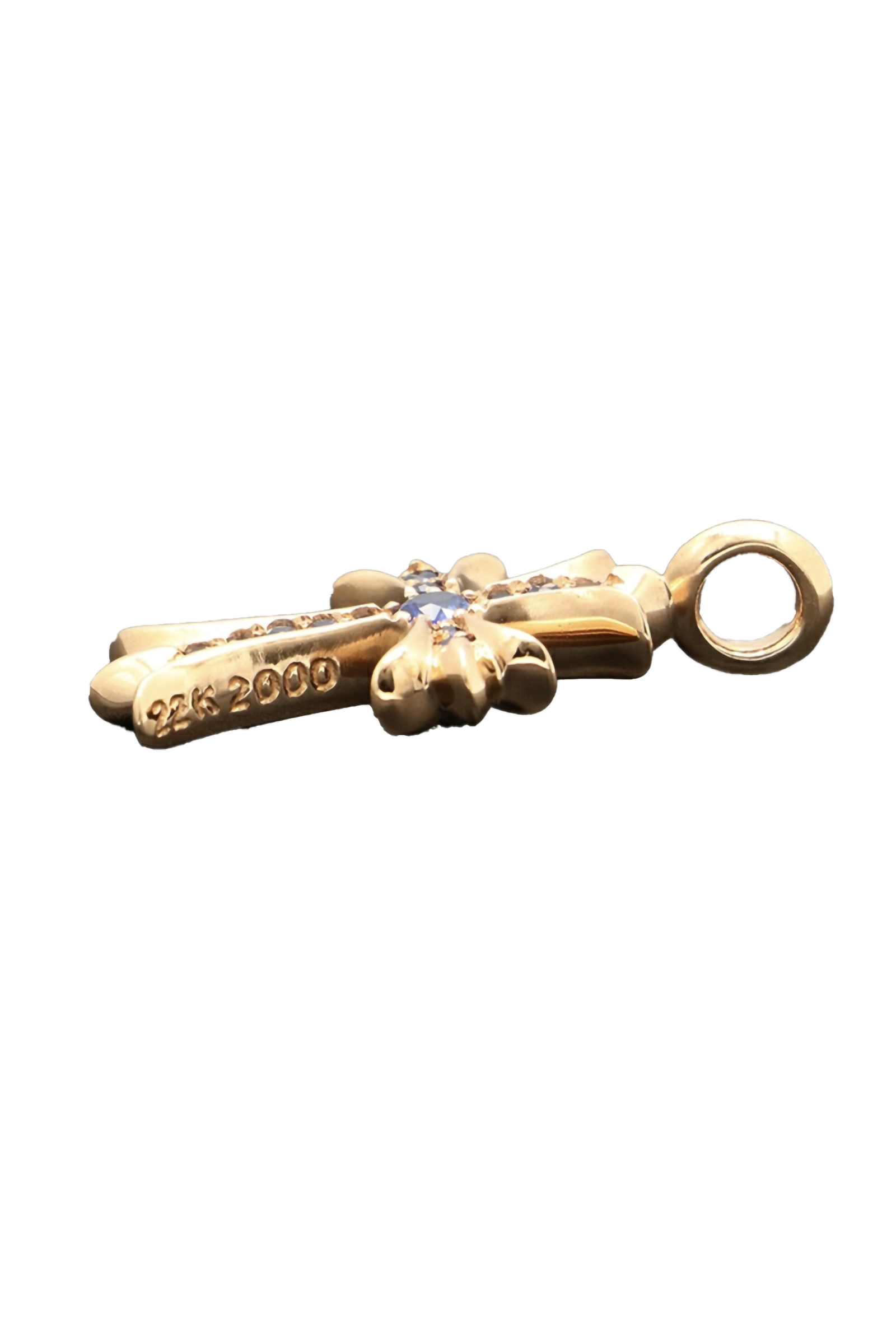 【新品未使用】22K タイニーファットクロス パヴェサファイア
