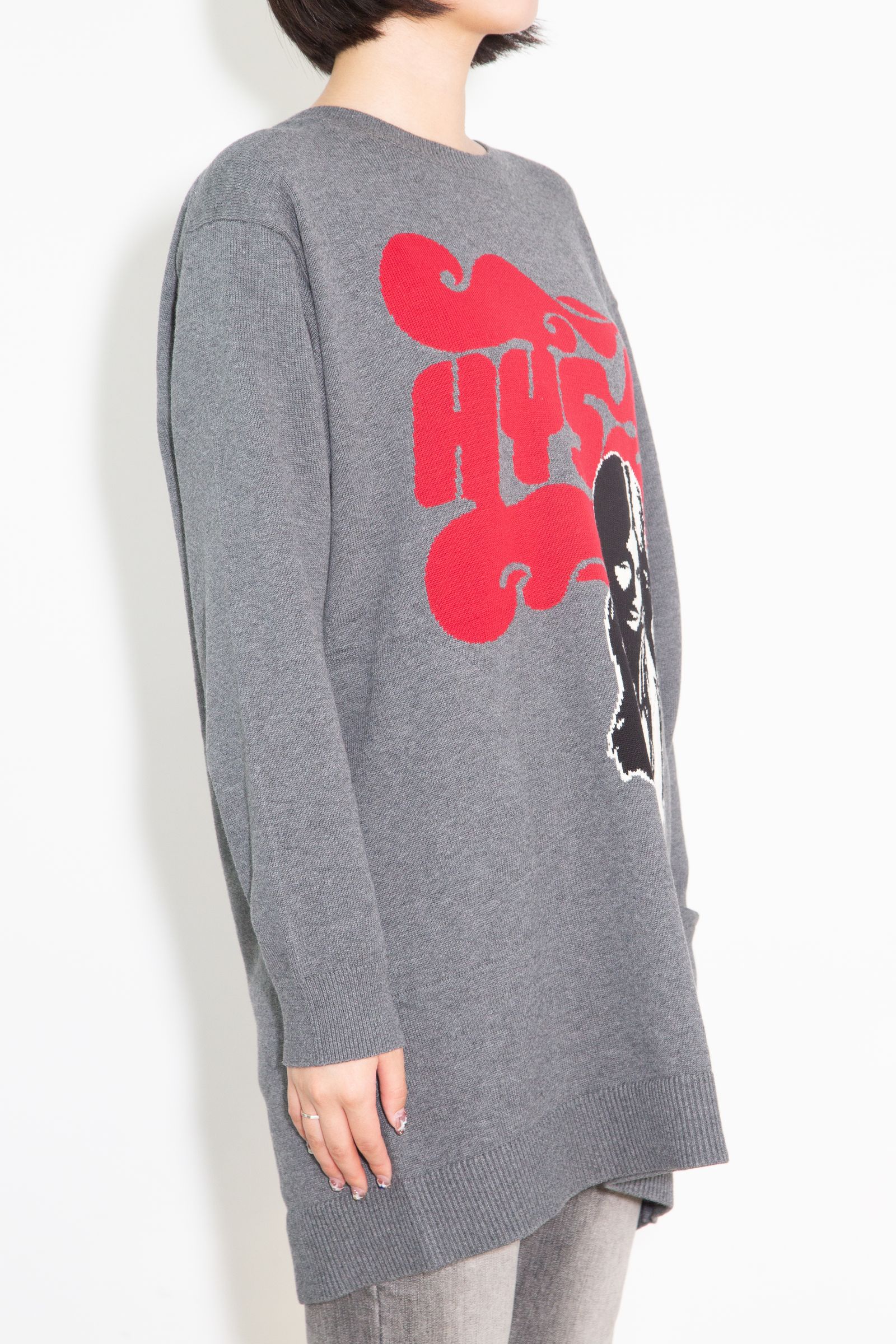 FLAME WOMAN編込 ワンピース / トップグレー