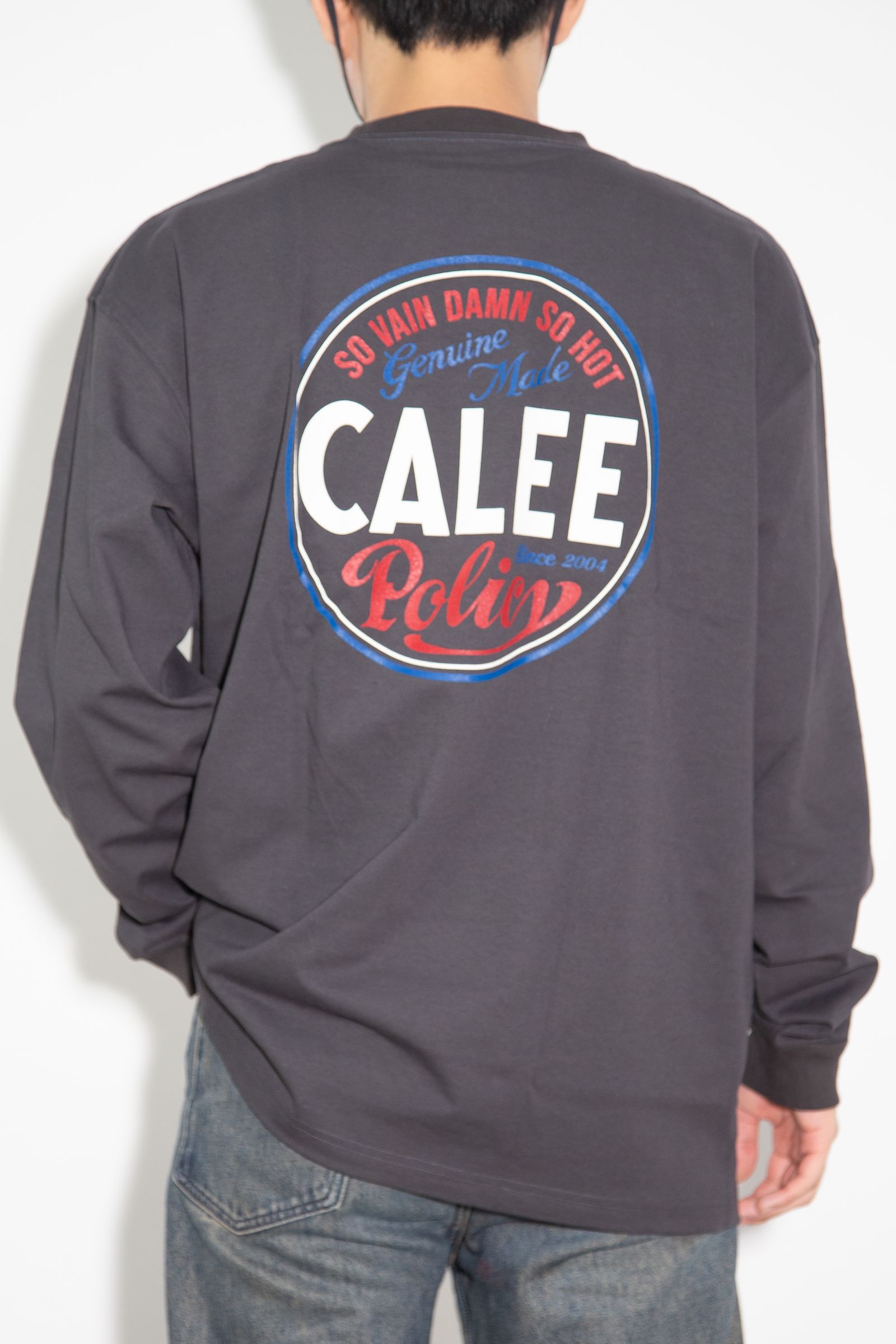 VINTAGE TYPE CIRCLE LOGO L/S TEE / チャコール