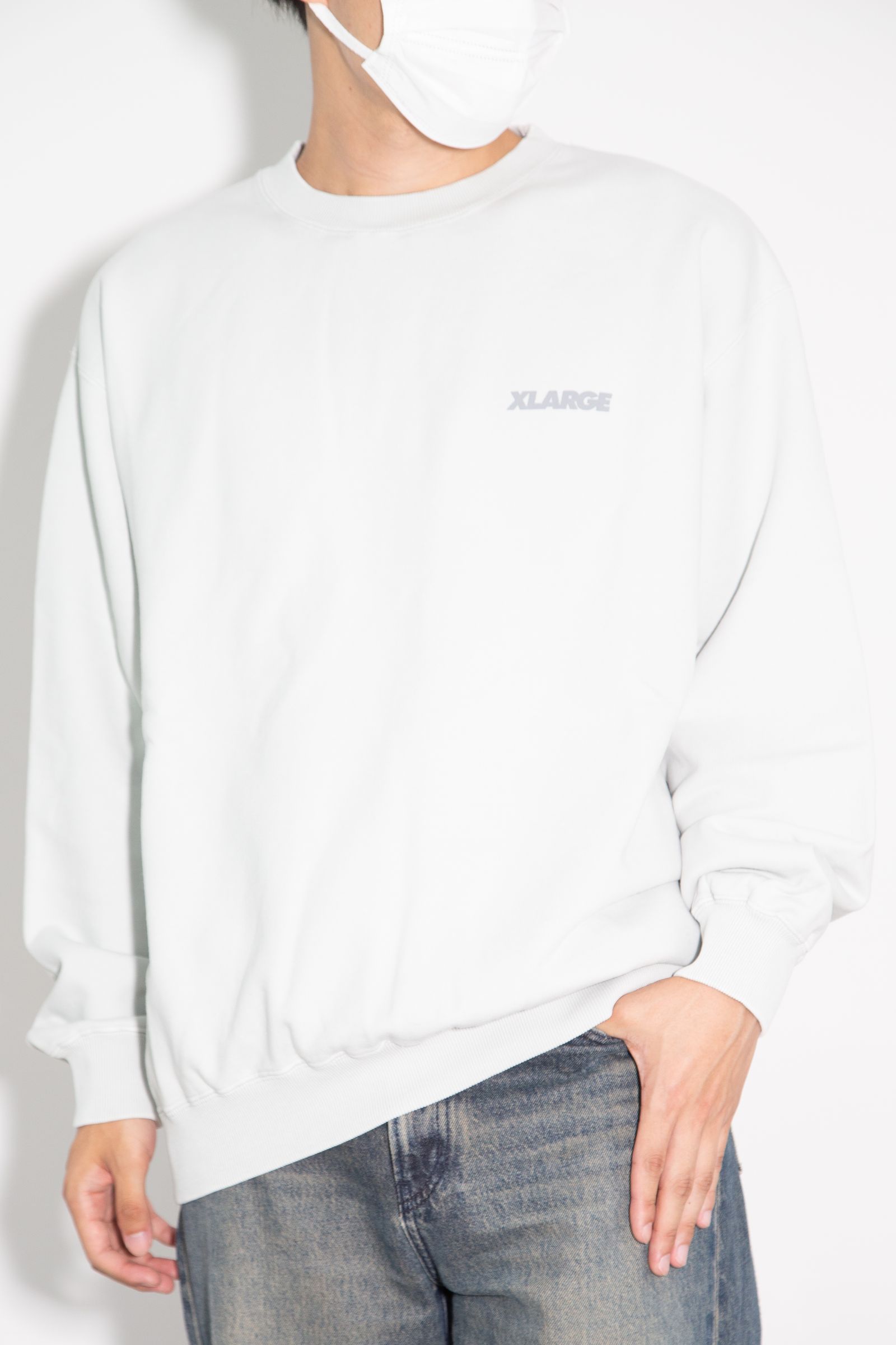 WASHED BACKSIDE OG CREWNECK SWEATSHIRT / グレー