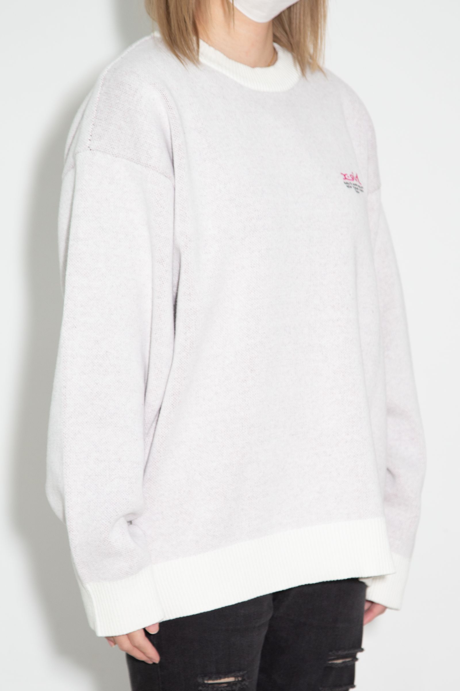 FACE JACQUARD KNIT TOP / ホワイト