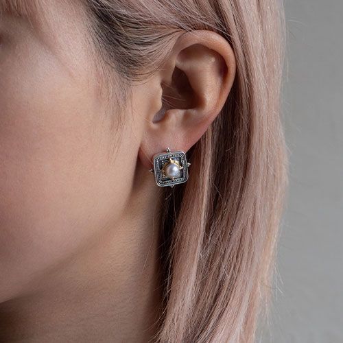 Cyclades Stud Earring（Pearl） / GA009