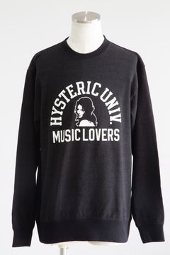 MUSIC LOVERS スウェット / ブラック