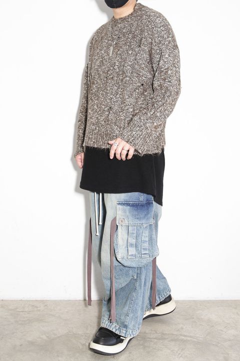 2種のシルエットが可能なワイドデニム