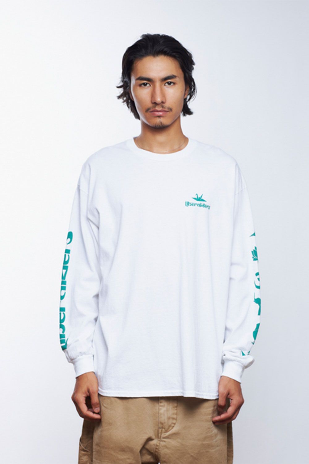 SLEEVE LOGO L/S TEE / ホワイト
