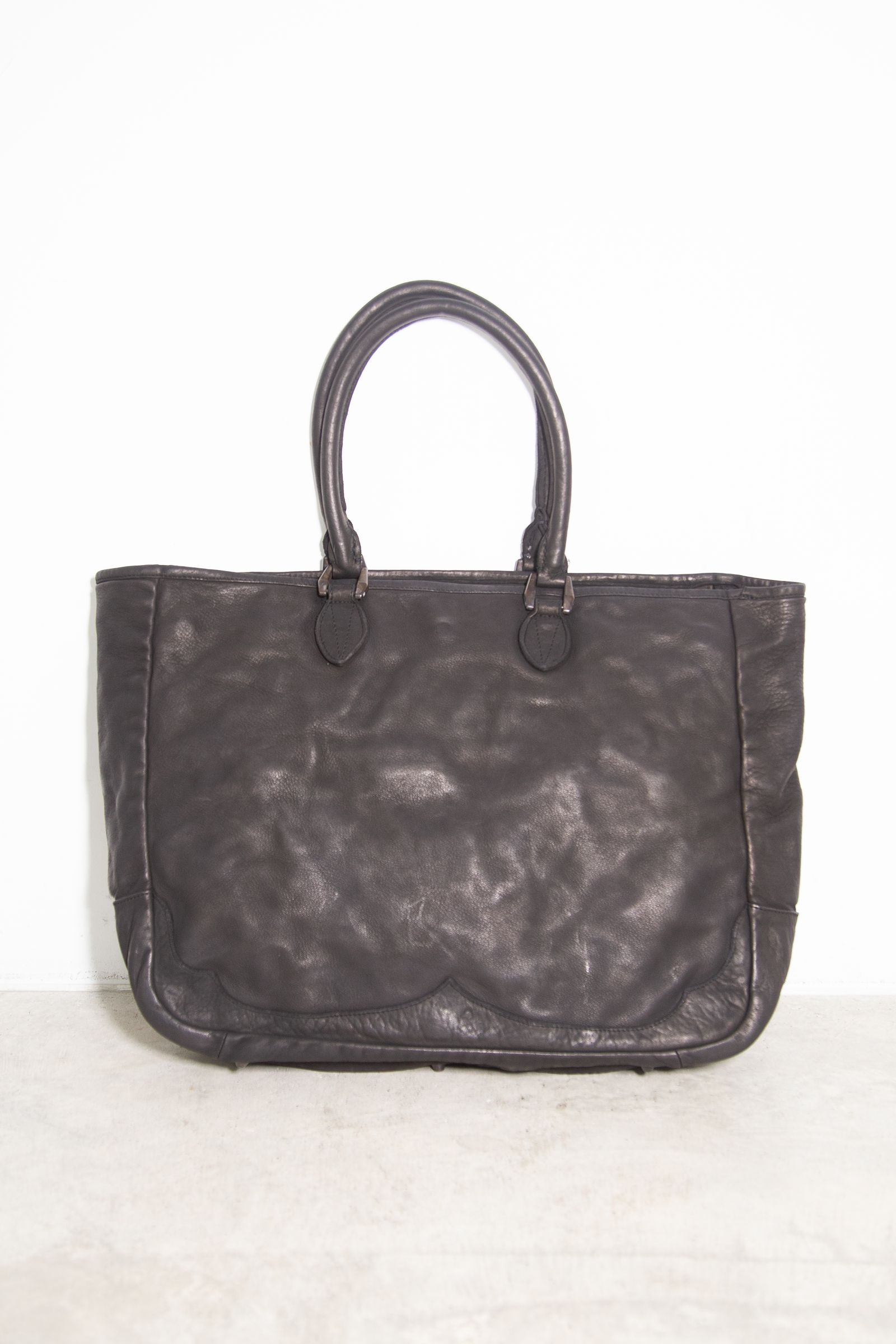 ISAMU KATAYAMA BACKLASH - JAPAN STEER GARMENT-DYED TOTE-BAG