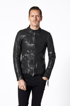 ITALY SHOULDER “GARMENT-DYED” SINGLE RIDERS / ブラック