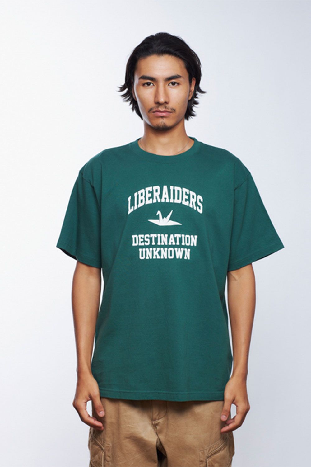 COLLEGE LOGO TEE / グリーン