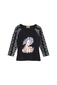 COBRA 七分袖チビTシャツ / ブラック