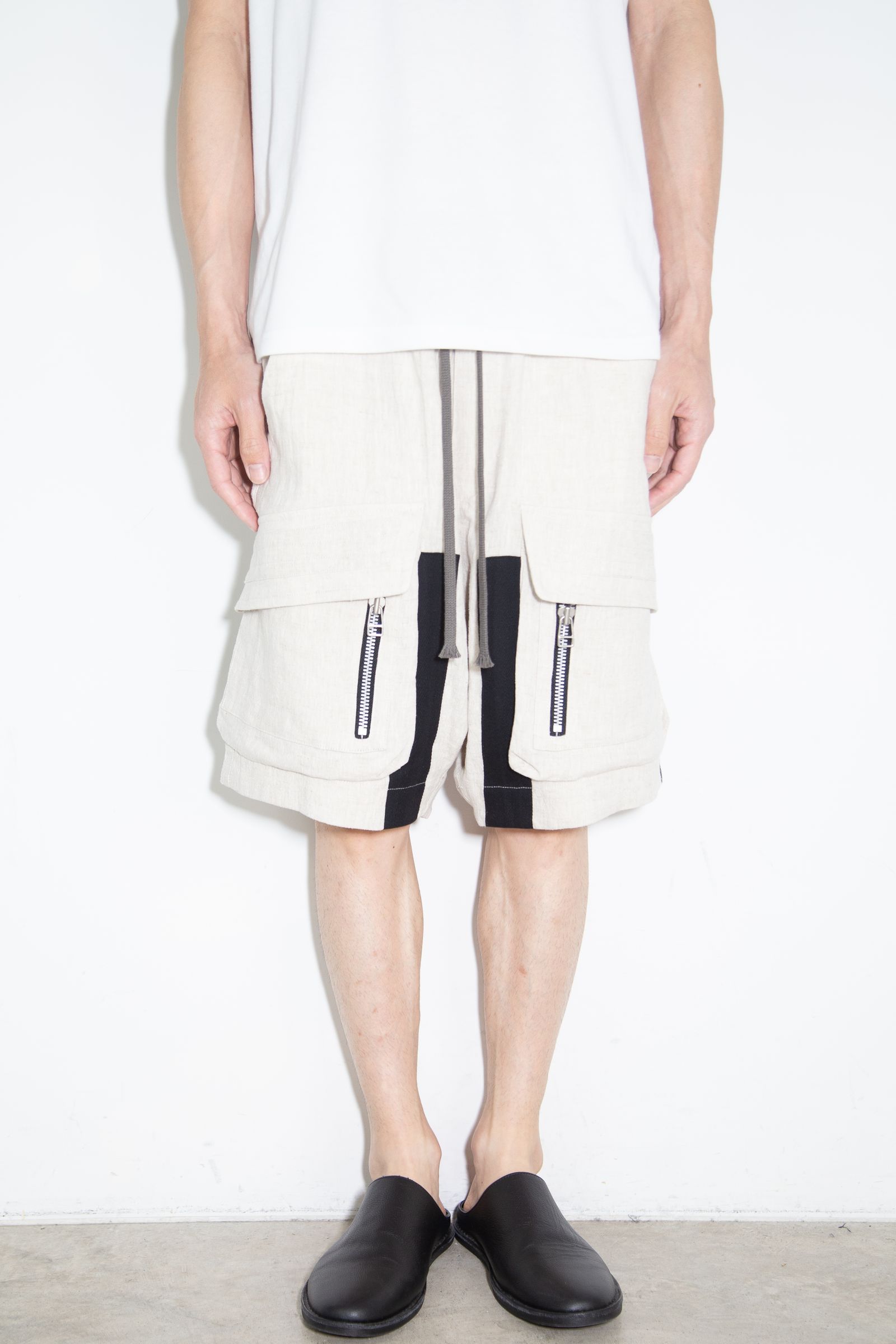リネンショーツ / Linen Shorts / ライトグレー / ag-9003-3