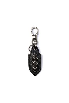 ROUND STUDS LEATHER KEY RING ＜TYPE A＞ / ブラック