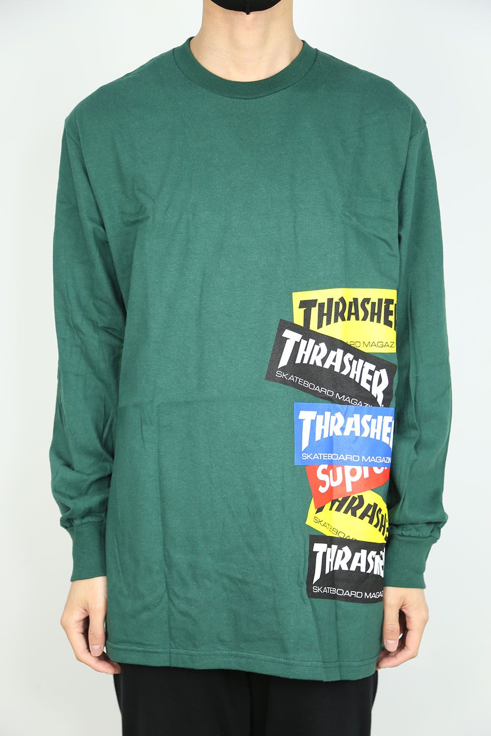 Supreme - Supreme x THRASHER MULTI LOGO L/S TEE / ホワイト | Tempt