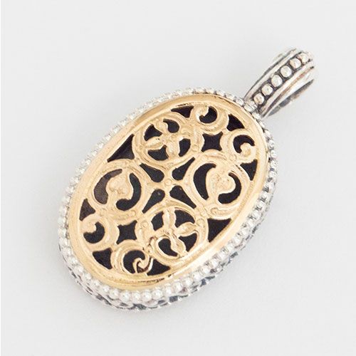 Garden Shadows Medium Oval Pendant / GP005
