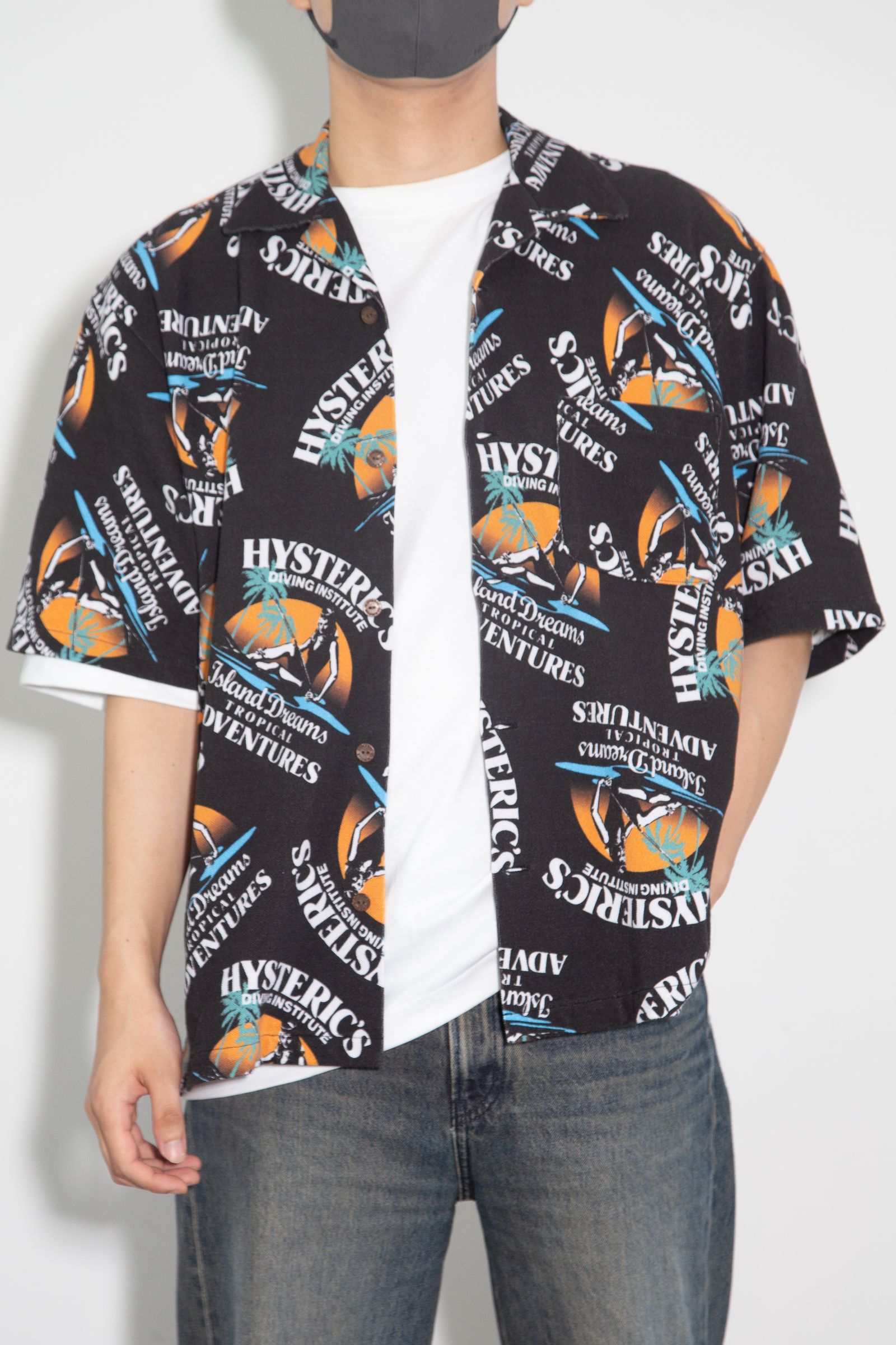 HYSTERIC GLAMOUR ブラック カノコポロシャツ L 中古・古着通販】Hysteric Glamour (ヒステリックグラマー) BAD