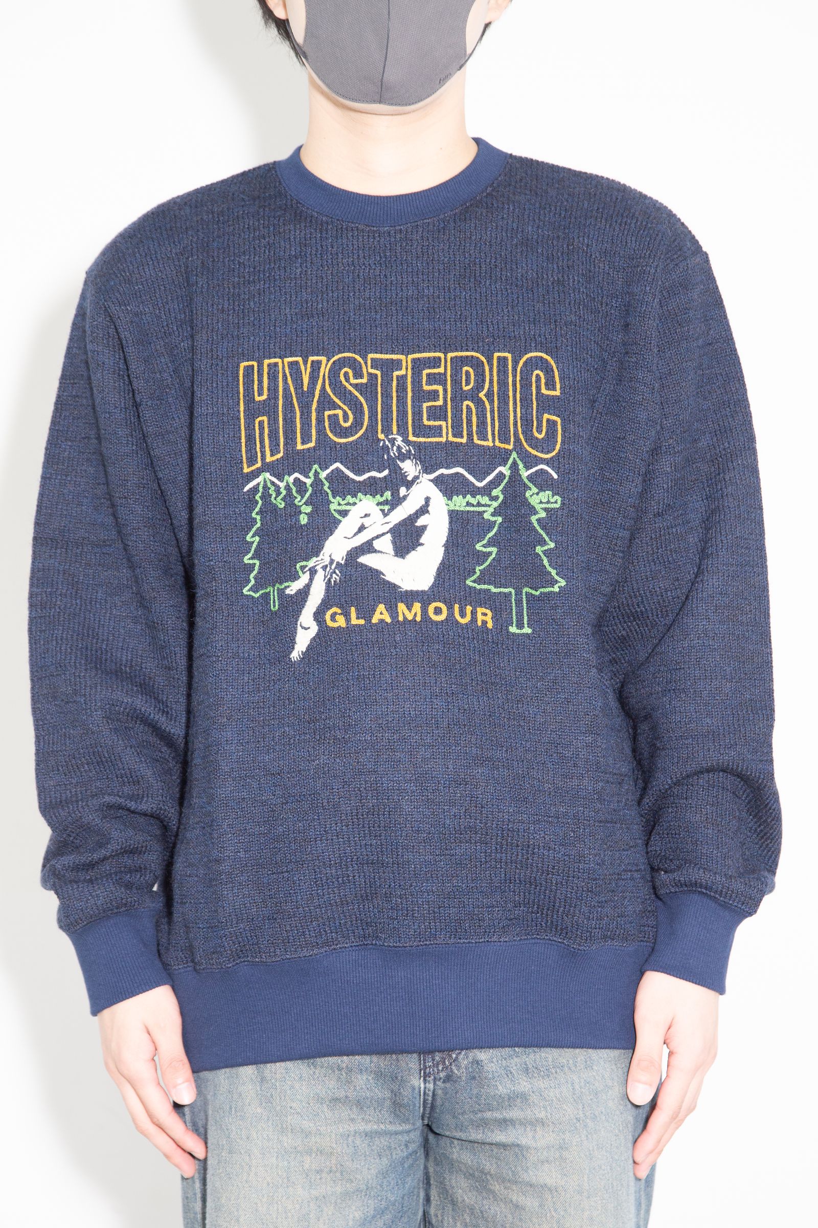 【素敵なデザイン❗️】90's HYSTERIC GLAMOUR 刺繍 ニット 素敵なデザイン❗️】90´s HYSTERIC GLAMOUR 刺繍 ニット