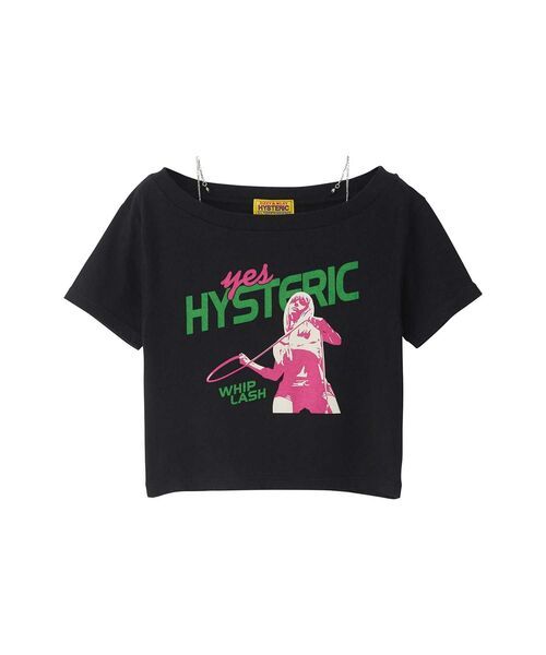 WHIP LASH ショート丈Tシャツ / ブラック