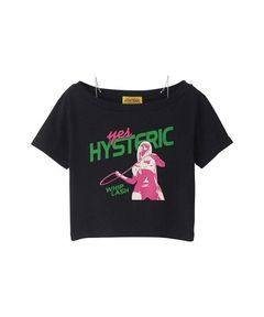 WHIP LASH ショート丈Tシャツ / ブラック