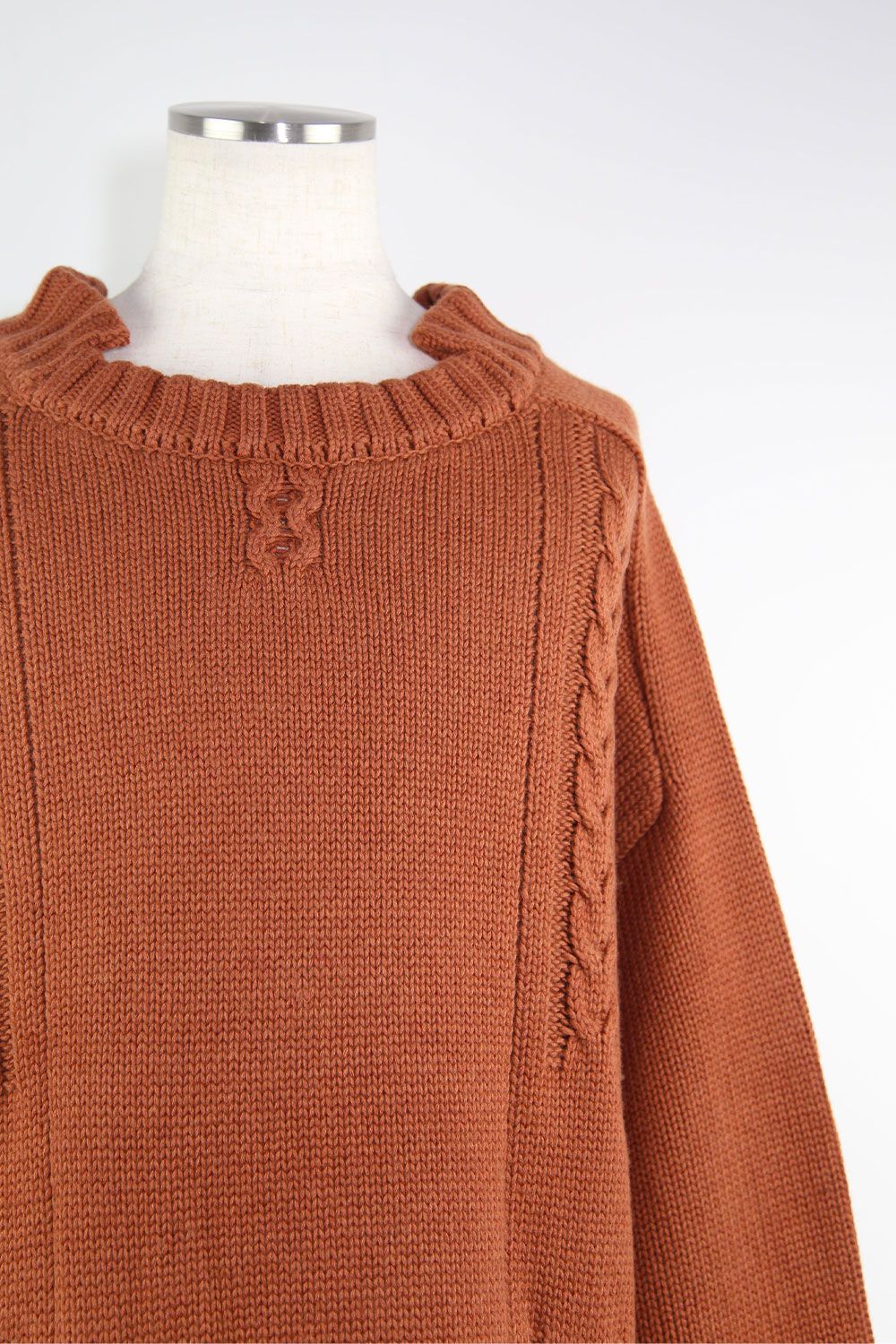 ローゲージニットプルオーバー / Low Gauge Knit Pullover / ブラウン