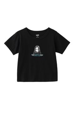 ANGEL FACE PATCH S/S BABY TEE / ブラック