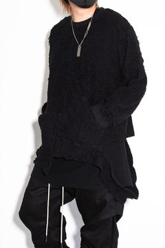 アシンメトリークルーネック / ASYMMETRY CREW NECK / ブラック / ag-12081-2