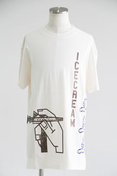 【ICECREAM】SPRAY OVERSIZED T-SHIRT / WHISPER WHITE
