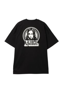CIRCLE BACKGROUND FACE LOGO S/S BIG TEE DRESS / ブラック