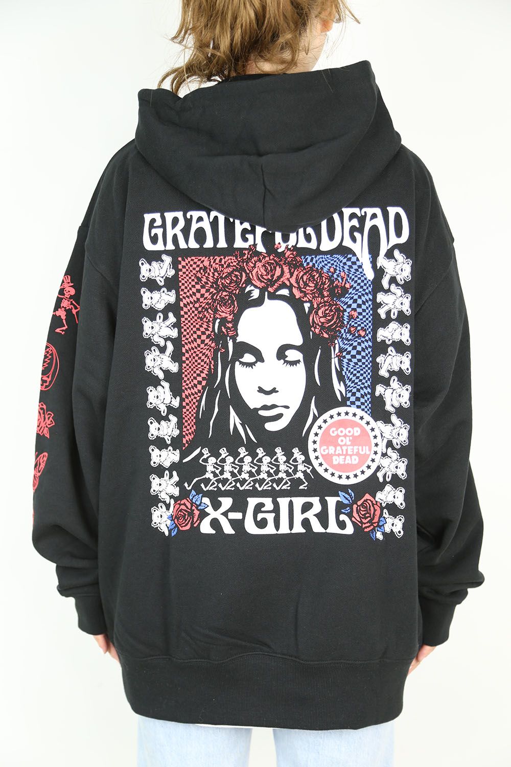 X-girl × GRATEFUL DEAD FACE SWEAT HOODIE / ブラック | Tempt