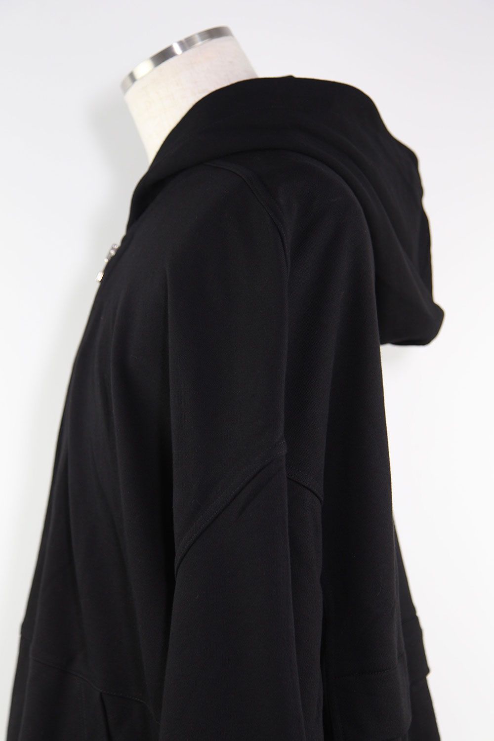 スウェットドルマンジップフーディ / Sweat Dolman Zip Hoodie / ブラック