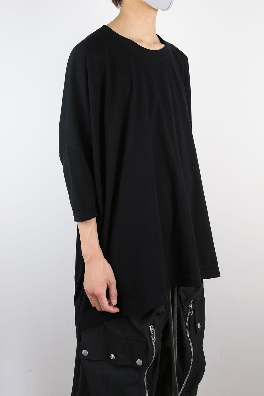 オーバーサイズドルマンTシャツ / OVER SIZED DOLMAN TEE / ブラック