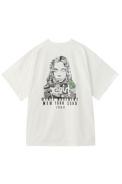 COLLAGE CAMO FACE S/S BIG TEE DRESS / ホワイト