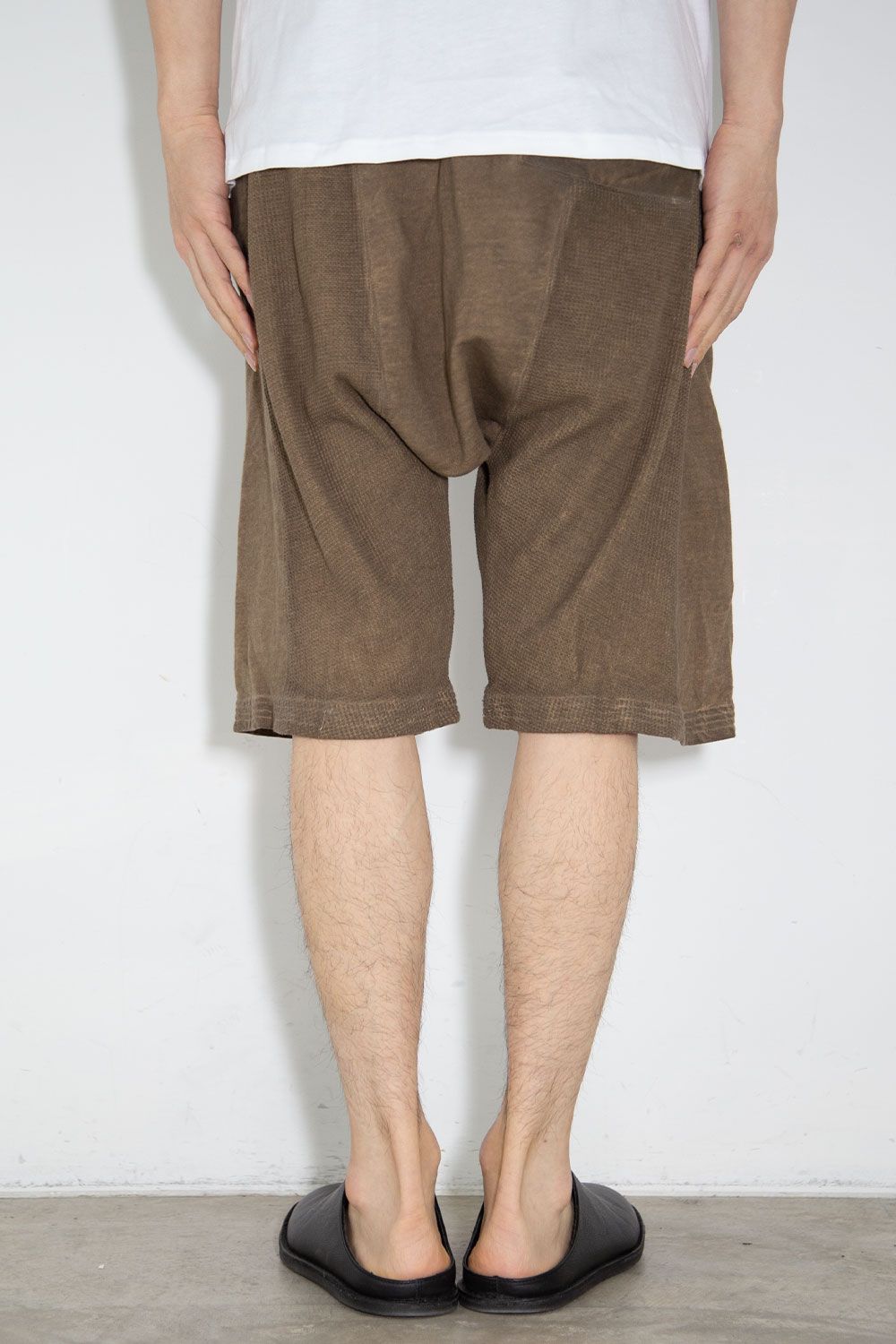 SHORTS 123-415 / ワッフルコットンイージーショーツ / ブラウン