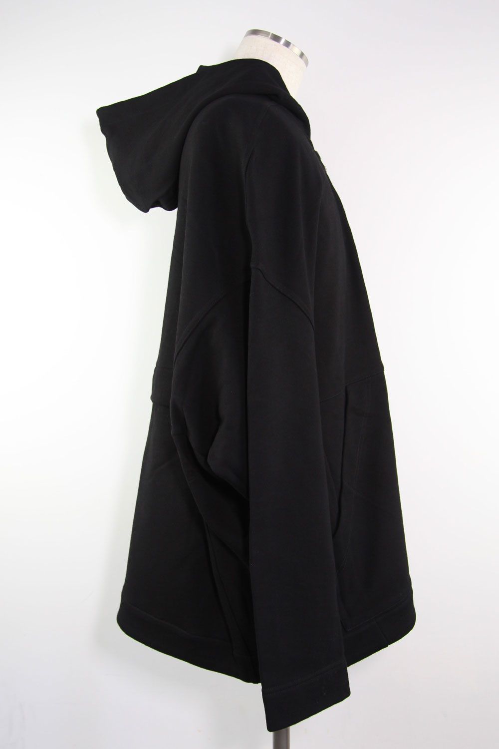 スウェットドルマンジップフーディ / Sweat Dolman Zip Hoodie / ブラック