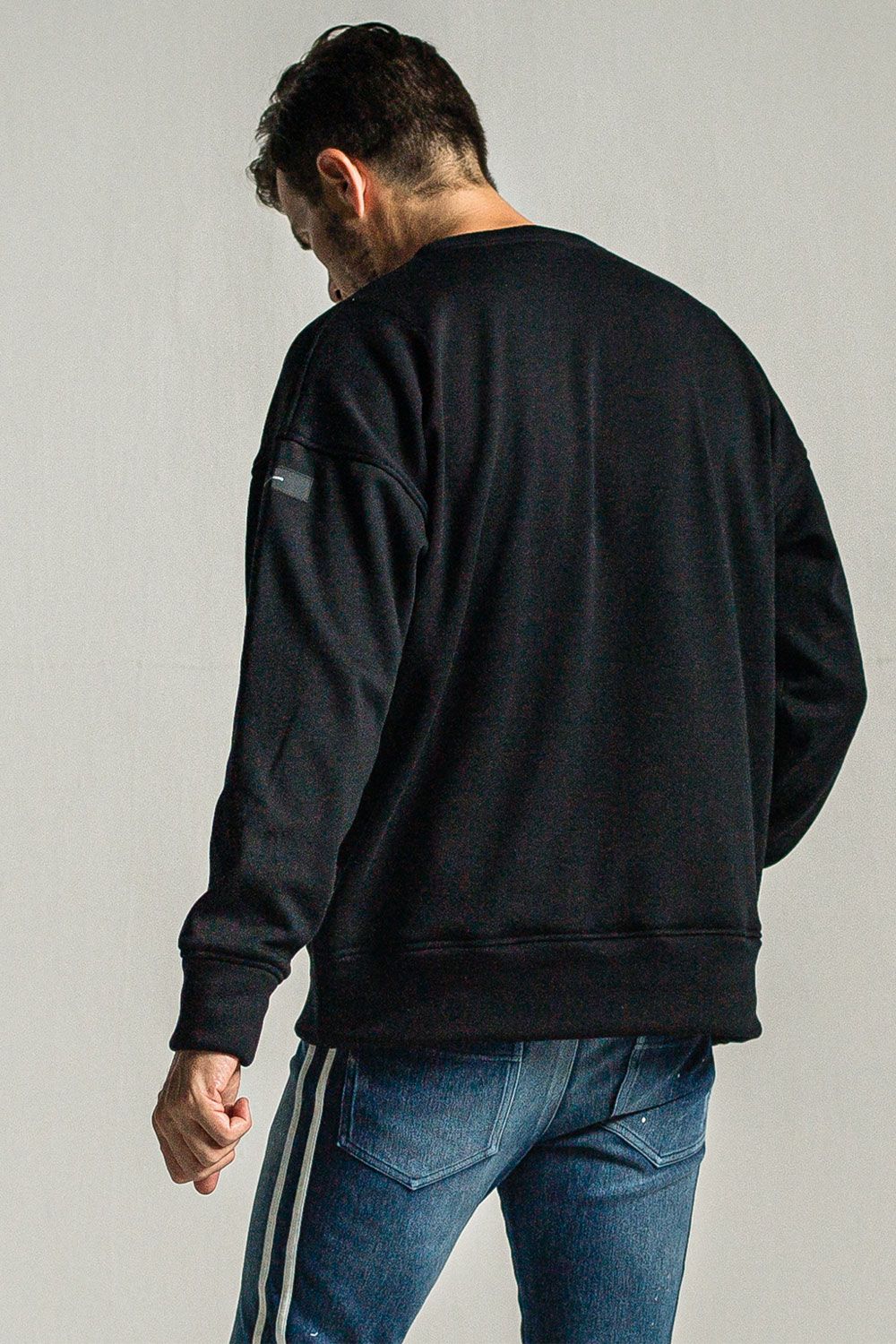 college  velours fleece drop trainer / ブラック