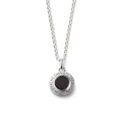 Round Stone Pendant - L / ブラック