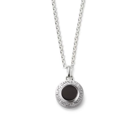 Round Stone Pendant - L / ブラック