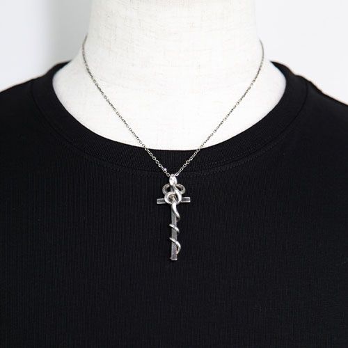 ステルスクロスネックレス / シルバー / STEALTH CROSS NECKLACE / Silver