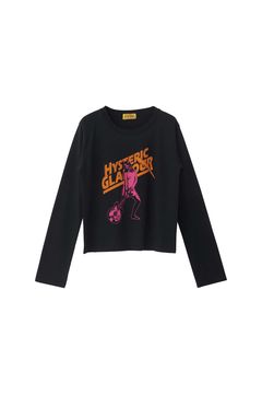 HYSTERIC LIGHTNING ショート丈Tシャツ / ブラック