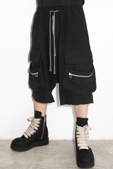 リネンカーゴショーツ / Cargo Shorts / ブラック / ag-9022-1