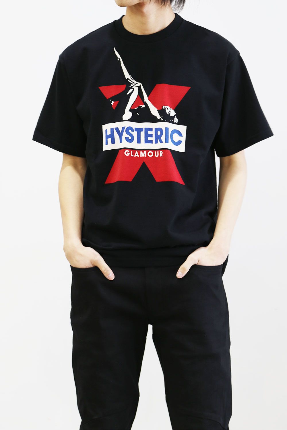 HYSTERIC GLAMOUR - HYS X Tシャツ / ブラック | Tempt